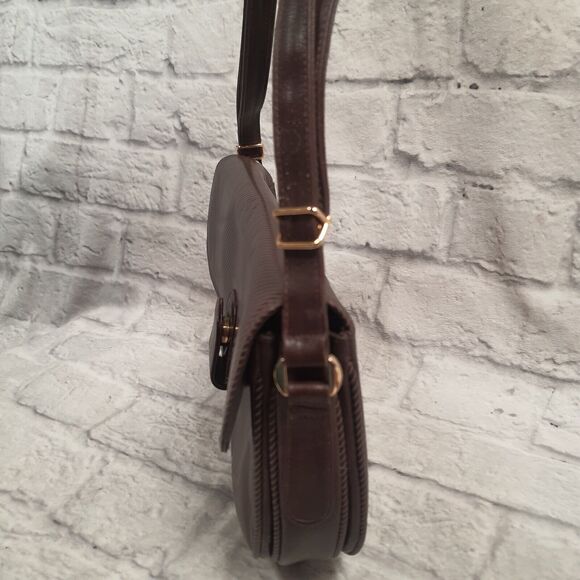 Vintage 1960s Brunettini Purse Leather Shoulder Bag Italian Designer Roma - Picture 12 of 13